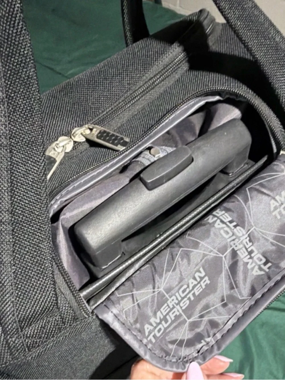 American Tourister Gray Compact Carry-On Roller Bag